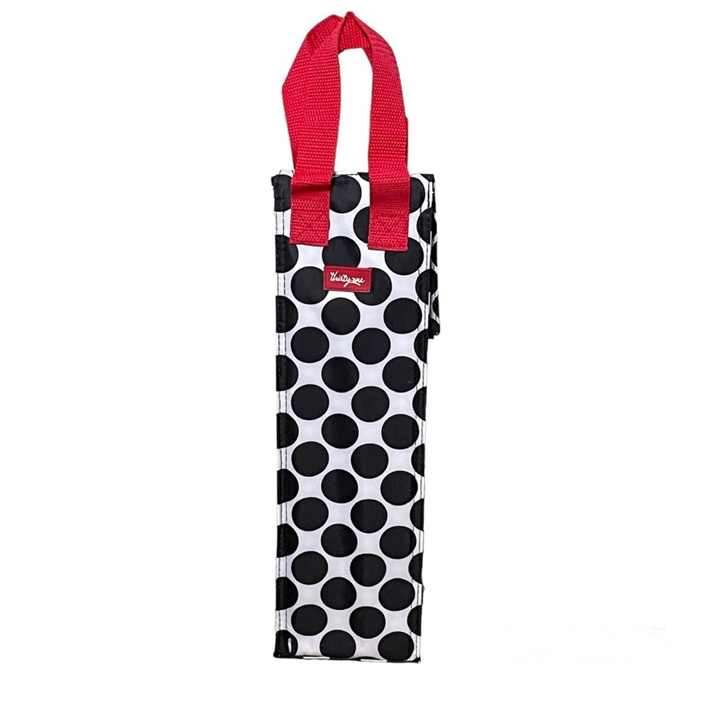 New polka dot,Thirty-One insulated single wine/bottle tote cooler.